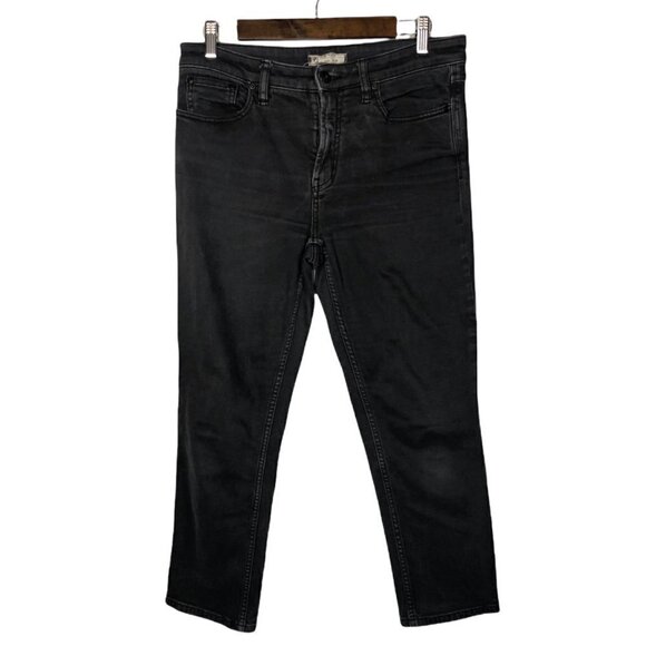 Free People Black High Rise Jasper Cropped Ankle Straight Jeans 28 - Picture 4 of 10